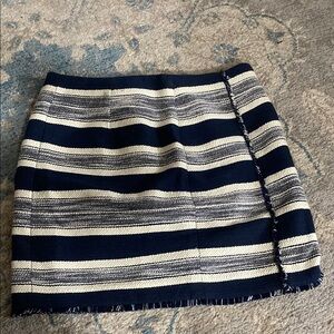 Banana Republic Striped Navy and Cream Pencil Skirt